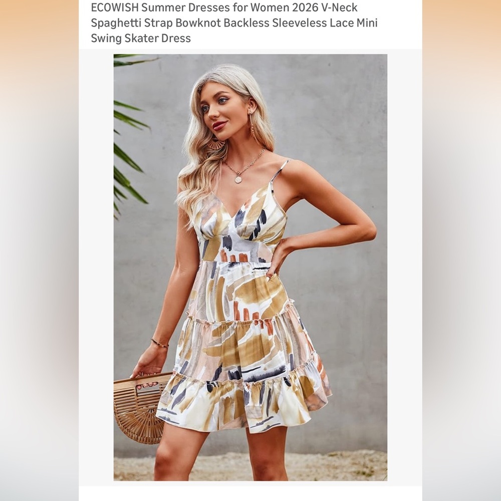 Elegant Multicolor Strappy Mini Dress